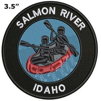 Applique na otvorenom Rafting Salmon RiverTheme kuka koja podržava dekorativna patch smiješna izreka