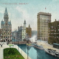 Sirakuza, New York, Pogled na Clinton Square i Erie Canal