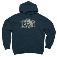 Mornarica Plava grafički pulover Hoodie - Dizajn ljudi s