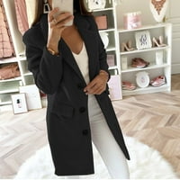 Cuoff Wouns Plus veličine Kaputi i jakne Umjetna vuna Elegantna mješavina Slim ženska dugačka odjeća