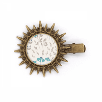 Bež cvjetna boja Art Deco modna kosa za sunčanje Retro Metal Clips Pin