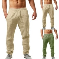 Muške casual pantalone Muške elastične hlače Čvrste boje prozračne labave pantalone