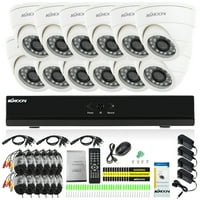 Kkmoon 16-Channel H. 960H D DVR Sigurnosni sistem sa 8 12 800TVL IR-CUT noćni prikaz CCTV kamera za
