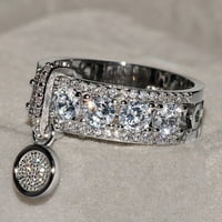 Elegantna ženska kristalna umetnuta za prsten za vjenčanje za angažman nakita