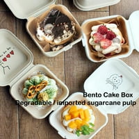 Heiheiup CAKE CANE KUTIJE BENTO Jednokratna zaštita za pečenje kuhinja, blagovaonica i bar stakleni