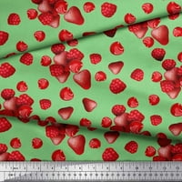 SIMOI svilena tkanina malina, jagoda i trešnje plodove otiske otisci dvorišta široko