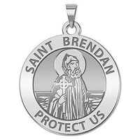 Saint Brendan religiozna medalja veličine nikla-savija zlata