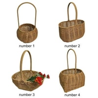 Huntermoon cvjetna košarica biserne torbe rattan torbe bambus willow kućni pohrana smeđa poklon kutija