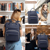 Kožni ruksak za laptop za žene, putnički ruksak torbica Nurse nastavnika ruksak Računska torba za prijenos