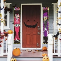TutunAumum Halloween užaren ukras za vrata potpise potpise baneri prednja vrata Tornja na vratima Baneri
