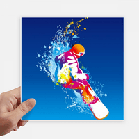 Zimska sport Skijanje Šarene ilustracije Naljepnice Oznake zidne slike Laptop naljepnica Samoljepljiva