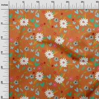 Onoone baršunasto narančasto od listova i cvjetnog diy odjeće pretežanje tkanine za ispis tkanina sa
