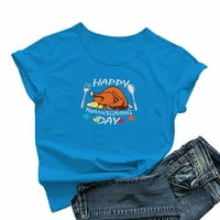 Žene Happy Day Dan Pure Turska tiskana bluza s kratkim rukavima Torp Majica Bluewomen's T-majice Black