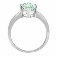 2.5ct Marquise Cut zeleni simulirani dijamant 14k bijelo zlato graviranje izjava godišnjica Angažovanje