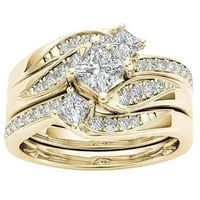 Cara Lady Rings Circon Rings Dame Dayking Nakit Djevojke Rings Vjenčani prstenovi Žene Pokloni Srebrna