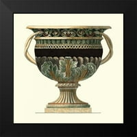 Giardini crni moderni uokvireni muzej umjetnički print pod nazivom - pucken veliki giardini urn II