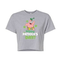 SpongeBob Squarepants - Sretan Dan St. Patricks - Juniors obrezana pamučna mješavina majica