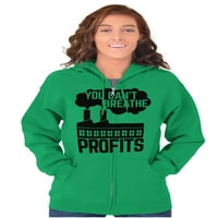 Love Earth Go Green Climate Promjena zip up hoodie muške ženske brine o brisama L