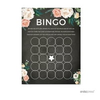 Cvjetni vrt ploče za breskve, karte za igru ​​za bebe Bingo, 20-pakovanje, igre