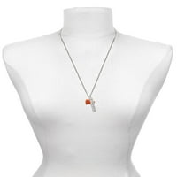 Delight nakit Silvertone Mali narandžasti megafon silvertone uživo u životu koji ste zamislili ogrlicu
