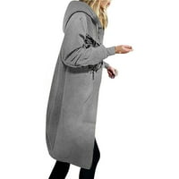 Ženski zimski kaput odobren ženski ispisani duks s kapuljačom s dugim rukavima