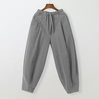 Ketyyh-Chn Muške modne casual pantalone Slim pune boje casual hlače Multi džep ravne hlače sive, m
