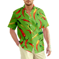 Muška košulja Jalapeno Novost prozračna atraktivna grafička majica za muškarce za muškarce za dnevno