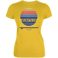 Surf je u uvalu Arugam Bjelo žuti juniors meka majica - 2x-velika