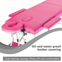 Odjeljci prekriveni prijenosni aluminijumska stopala za masažu za masažu širine ružičaste boje