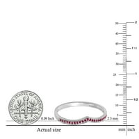DazzlingRock kolekcija okrugla rubin za vjenčanje za žene za žene u 10k bijelo zlato, veličine 5.5