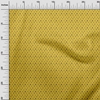 Onuone pamučni poplin žuti tkaninski sova ptica zanata za ptice Dekor tkanina štampan dvorište široko
