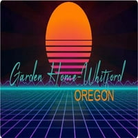 Garden Home-Whitford Oregon Frižider Magnet Retro Neon Dizajn