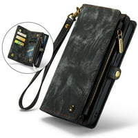 Kružite Apple iPhone Pro MA Case, iPhone Pro Ma Wallet Case sa držačem kartice Kickstand Zipper džepna