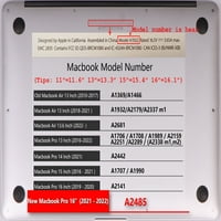 Kaishek Hard Case Cover kompatibilan sa - otpustiti MacBook Pro 16 sa XDR displejnom dodirom TIP C Model: M2 Ljubičasta serija 0788