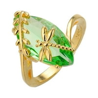 Vintage prstenovi za muškarce Vrhunska voda Olive Zelena prstena Modni prsten