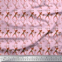 Soimoi Beige pamučna proizvodna tkanina Egipćani muškarci Ispis tkanine uz dvorište široko