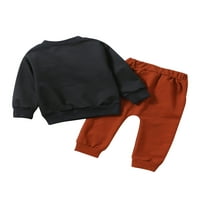 Lieramram Kid Baby Fall Set odjeće, mjeseci 2T 4T 5T Duge rukave s dugim rukavima + Elastična pantalona