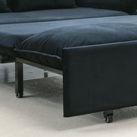 57 Moderni kauč na razvlačenje sa odvojivim džepovima za ruke, baršun loveseat višestruko postavljene