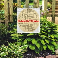 Okrugli reč u obliku lopte Oko košarke Veliki pojmovi Baštenski zastava Dekorativna zastava Kuća Baner