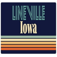 Lineville Iowa frižider magnet retro dizajn