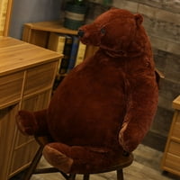 Smeđa medvjeda plišana igračka, punjeni divovski divovski simulacijski medvjedi plišani lutka jastuk