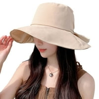 Bow-čvorove šešire za žene Sun Beach Hat Tinejdžeri Djevojke široke rubene ljetne ribarske kape upf