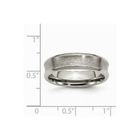 Čvrsti titanijumski ivični rub konkavne mat brušene završne obrade i obične klasične vjenčane prstene