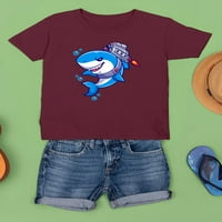 Cool Cartoon Shark W Jetpack majica Juniors -image by Shutterstock, X-Veliki
