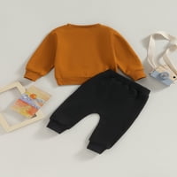 Toddler Baby Boy Fall Outfits dugih rukava Dukseri hlače Odjeća za odjeću za dječake za dječake