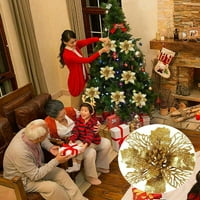 Gerich božićni veliki poinsettia sjajni cvjetni stablo viseći zabava xmas dekor