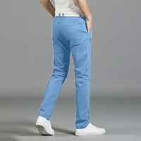 Ravne traperice za noge za muškarce Slim Fit Ležerne modne pantalone