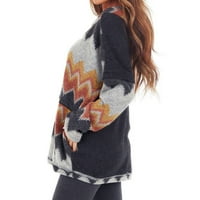 Olyvenn ponude ženski trendi dukserica Ležerne prilike džepni pulover vrhove Vintage Graphic Print Casual Comfy Womens Hoodie Duks modna odjeća za žene Sive 10