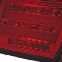 Spec-D Tuning crvena jasna leća leća za led zadnja svjetla Kompatibilna sa 2007- Lexus LS lijevo + montaža