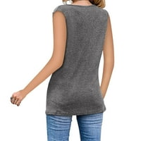 Izlasci vrhovi za žene Ženska modna casual Solid Vest patentni zatvarač Oslobotla bez rukava pulover